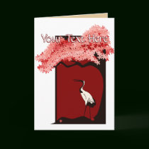 Japanese Crane Greeting Card