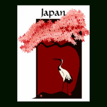 Japanese Crane Poster posters