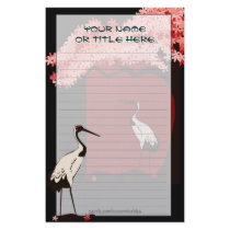 Japanese Crane Stationery by Customizables Japanese Crane Stationery