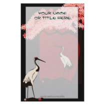 Japanese Crane Stationery by Customizables Japanese Crane Stationery