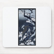 Japanese Cranes painting c. 1832-33 Mouse Pads