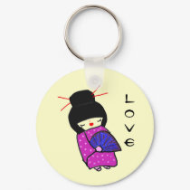 Japanese Doll keychains by PS_DESIGNS Japanese Doll keychains