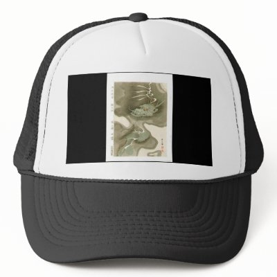 Japanese Dragon Painting c 170039s Trucker Hats by DDMcollections