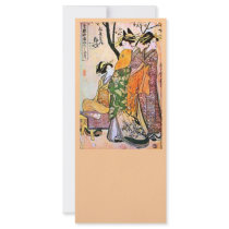 Japanese Engraving Three Geisha 1911 Custom Rack Cards