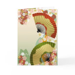 Japanese Fan 3 green Card