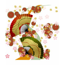 japan, japanese, japanese-fan, blossom, flower, cute, culture, traditional, asia, oriental, kimono, nippon, japanese fan, retro, Shirt with custom graphic design