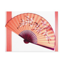 Japanese Fan Decoration- postcard by Akichan Japanese Fan Decoration- postcard