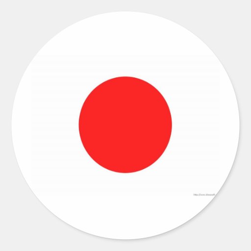 Japanese Flag Classic Round Sticker Zazzle
