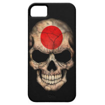 Japanese Flag Skull on Black iPhone 5 Covers