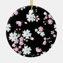 japan, japanese, blossom, floral, pink, bueatiful, cute, flower, design, traditional, vintage, spring, feminin, pattern, asia, oriental, china, chinese, black, cool, graphic, cherry-blossom, nature, beauty, beautiful, illustration, cherry blossom, feminine, Ornament with custom graphic design