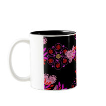 japanese floral coffee mug
