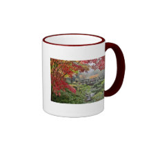 Japanese Garden Foggy Fall Morning Mug