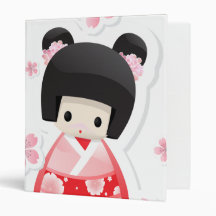 Japanese Geisha Doll - buns series Binder