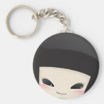 Japanese Geisha Doll - face keychain