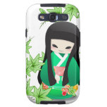 Japanese Geisha Doll - green series Galaxy S3 Cases