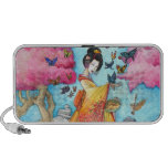 geisha, maiko, butterfly, peacock, sakura, cherry,