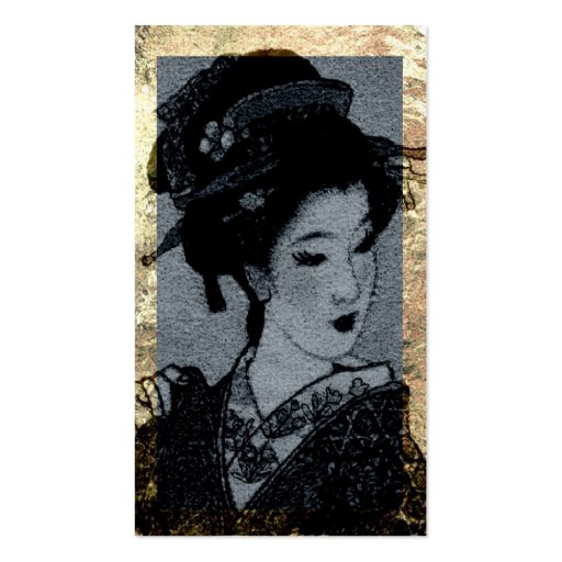 Japanese Geisha Profile Card Business Card (front side)