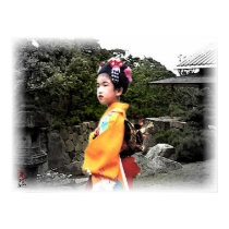 Japanese Girl At Tea House posters by kohyin Japanese Girl At Tea House posters