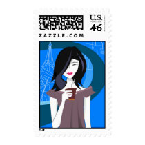 Japanese Girl Postage Stamps by jesscscott Japanese Girl Postage Stamps