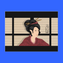 Japanese Girl Postcard postcards