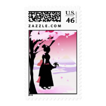 Japanese Girl Stamp