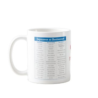 Japanese Greeting &amp; Restaurant Chart Mug
