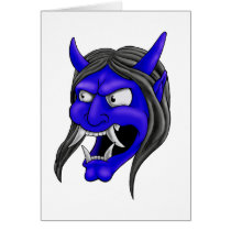Japanese Hannya Mask cards