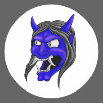 Japanese Hannya Mask stickers