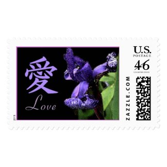 Japanese Iris Love Stamp Large Size stamp
