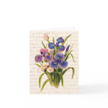 Japanese Irises Vintage Style Thank You Greeting Card