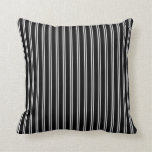Japanese Katsuojima Pattern Black Throw Pillow