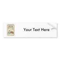 Japanese Kimono Vintage Japanese Silk Label Bumper Stickers