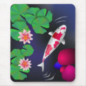 Japanese Koi Fish, Lotus Flowers & Water-lilies mousepads