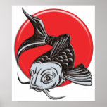 Japanese Koi Logo Posters