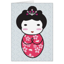 Japanese Kokeshi Doll cards