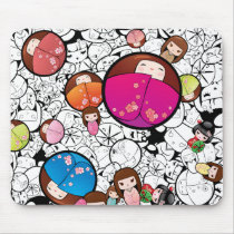 Japanese Kokeshi Dolls - Mousepad mousepads