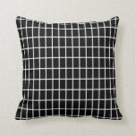 Japanese Koushijima Pattern Black Throw Pillow
