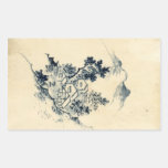 japanese landscape rectangle stickers