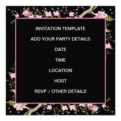 Japanese Love Joy Peace Party Invite