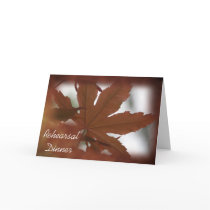 Japanese Maple Leaf Rehearsal Dinner Invitation cards