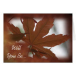 Japanese Maple Leaf Will You Be My Groomsman Card