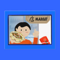Japanese Market Postcard