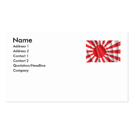 JAPANESE NAVY FLAG BUSINESS CARD TEMPLATES
