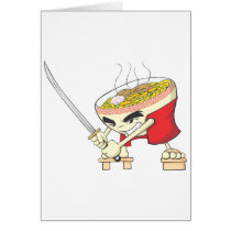Japanese Noodle Soup Fighter with Samurai Sword Cards