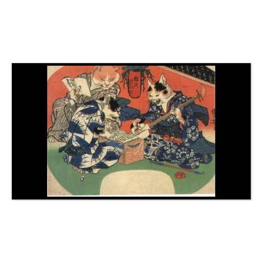 Japanese Painting c. 1800's Business Card Template