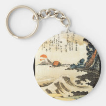 Japanese Painting c. 1800's Key Chain