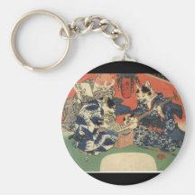 Japanese Painting c. 1800's Key Chains