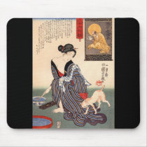 Japanese Painting c. 1800's Mouse Pads