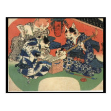 Japanese Painting c. 1800's Postcard