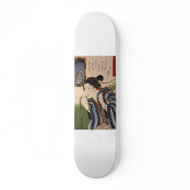 Japanese Painting c. 1800's Skate Board